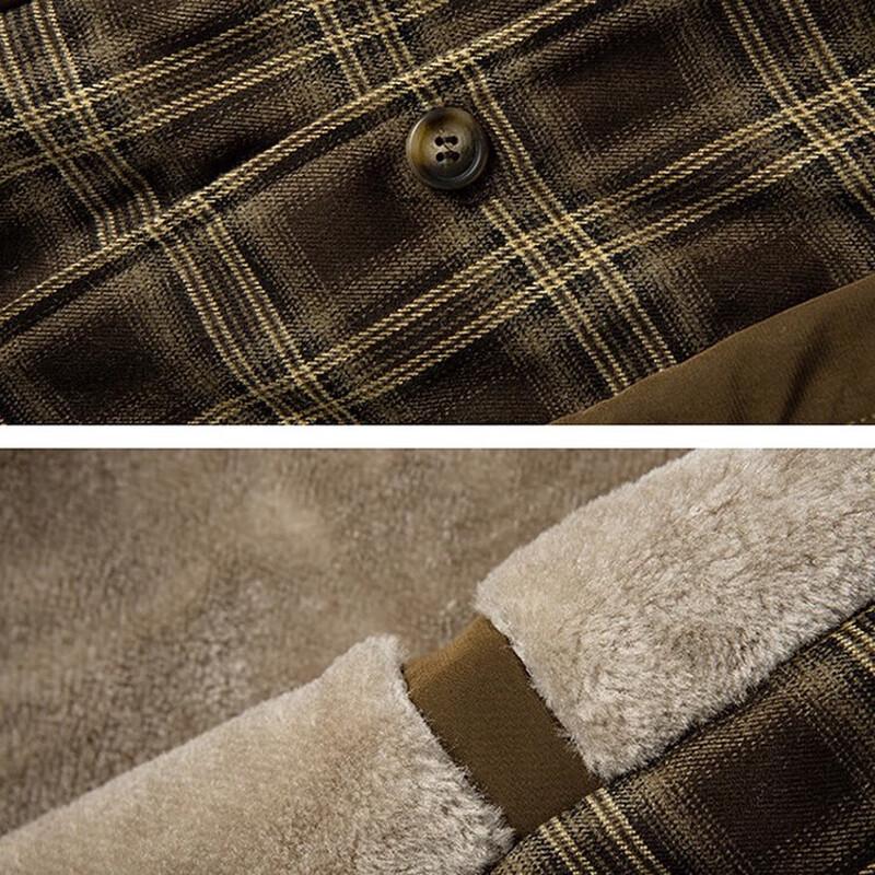 NASA MARVEL Men's Plus Size Plush Lined Turn-Down Collar Jacket