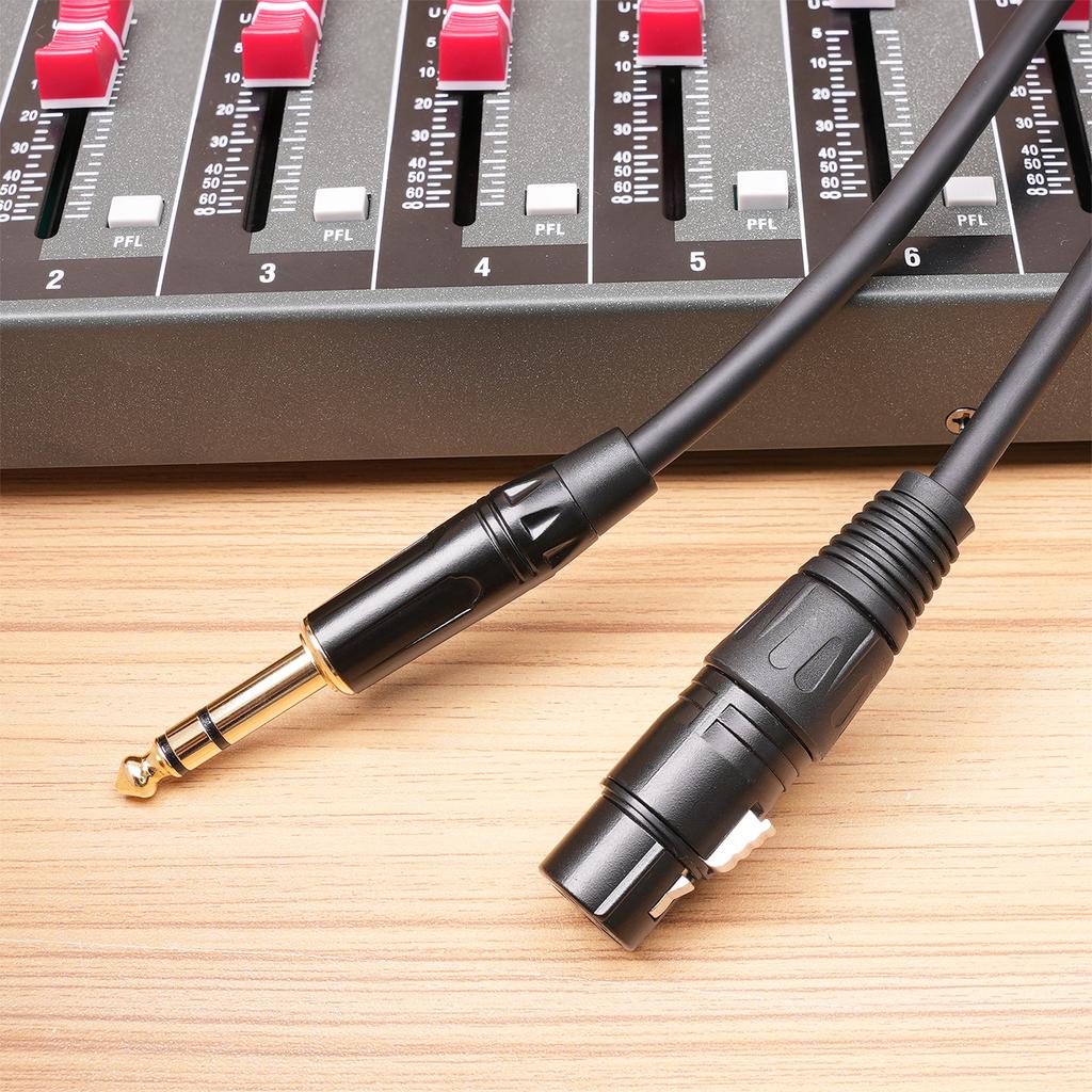 6,35 TRS стерео штекер - XLR гнездовой микрофонный микшер аудиокабель с защитой от помех поддерживает 48 В