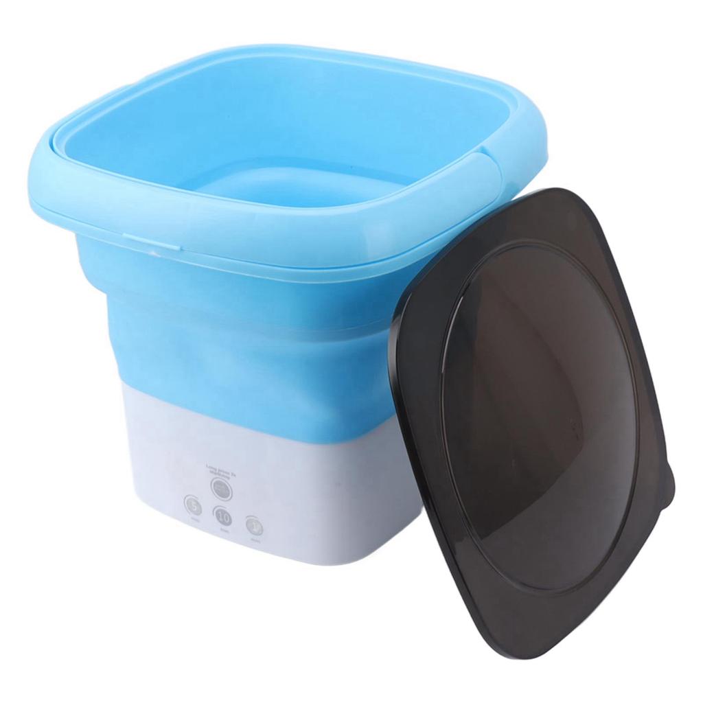 Mini Foldable Washer Mini Portable Bucket Washing Machine with Drain Pipe Adapter for Baby Clothes