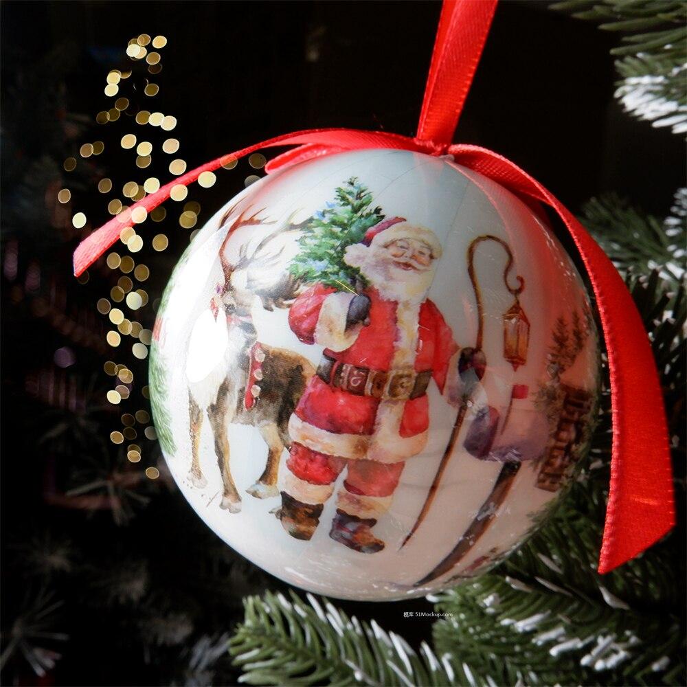 Xmas Party Hanging Ball for Home Party Ornament Christmas Gift Christmas Tree Decor Ball Baubles Ornament  Xmas Tree Toys 7 PCS  a Set