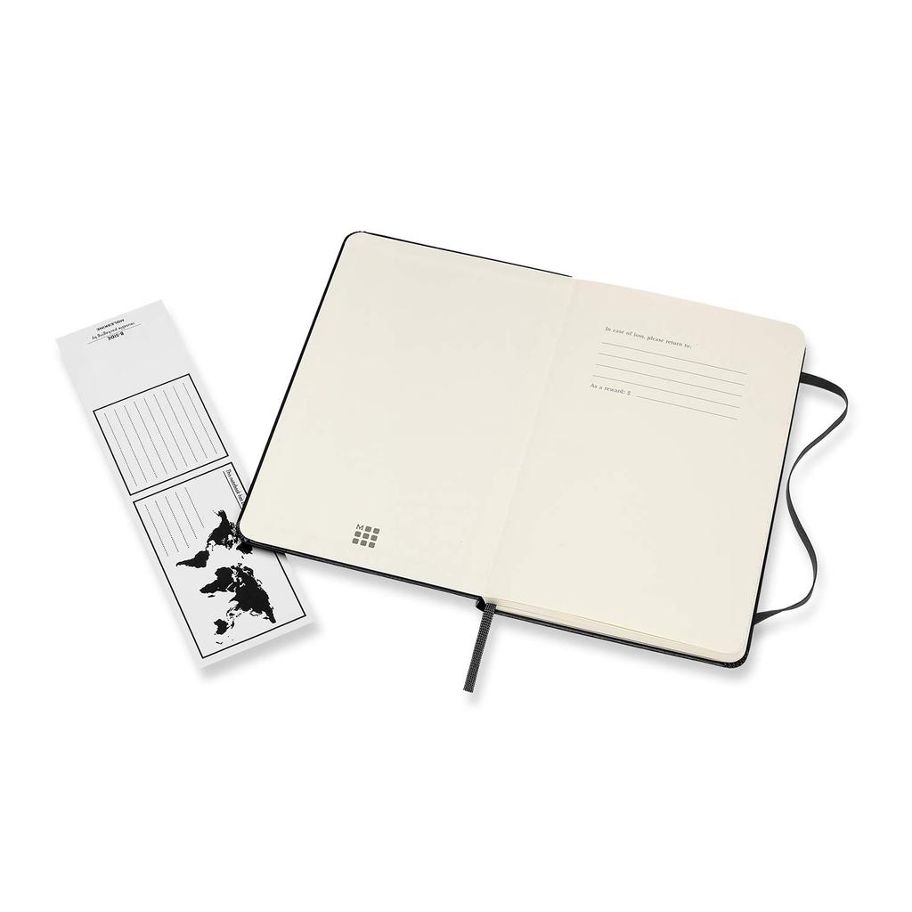 Moleskine Classic Medium Horizontally QP050 Notebook, Hardcover, Size, Black, Ruled,