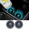 7 Color LED Car Cup Holder Light Luminous Coaster Water Cup Pad for Volkswagen VW GTI Passat Polo Jetta MK4 Beetle RLine Touareg