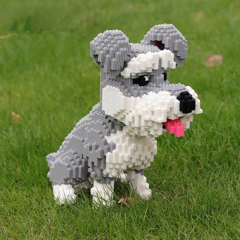 Lechuan Connection Конструктор Животные Пудель Собака Хаски Аукционные Фигурки Brinquedos для Детей Подарок Рождественский Подарок