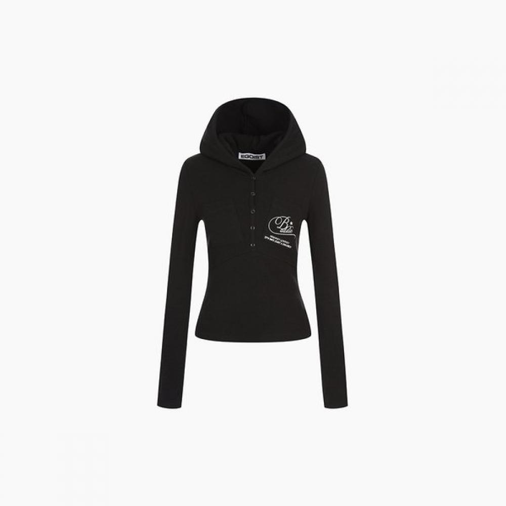 EgoisT VinTage Hoodie T shirT wiTh Embroidered poinT  Es2cl363 