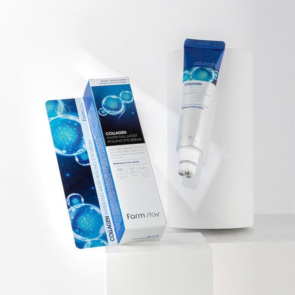 Farmstay Collagen Water Full Moist Rolling Eye Serum 25 мл