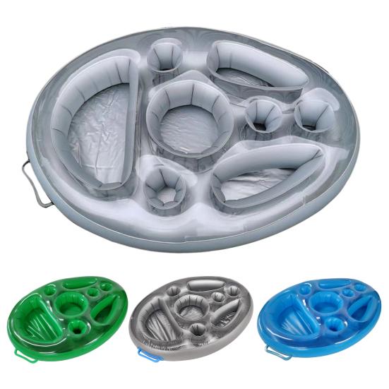 Плавающий держатель для напитков премиум-класса для бассейна, экологически чистый, вместительный, с несколькими отсеками, водонепроницаемые аксессуары для гидромассажной ванны