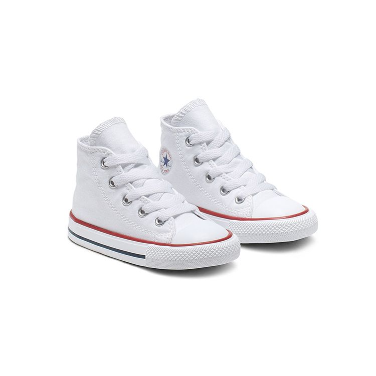 Converse Chuck Taylor All Star Canvas Удобные Повседневные Высокие Кроссовки для Ходьбы для Малышей Стандартные-Белые 7J253C