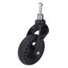 Trolley Front Wheel 6in Replacement TPE Rubber Non Slip Solid for Castor 75KG Load