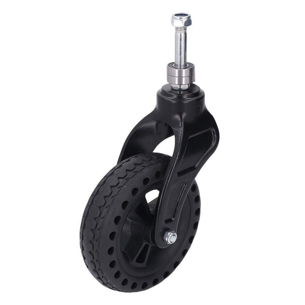 Trolley Front Wheel 6in Replacement TPE Rubber Non Slip Solid for Castor 75KG Load