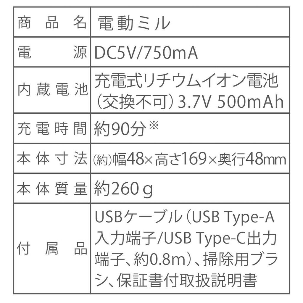 Ohm Electric Electric Mill Соль мельница для перца соль перец стильная USB перезаряжаемая электрическая мельница для специй белая OHM COK-PSM003-W 08-1499