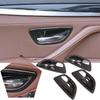 For BMW F10 520 Car Door Handle Bowl Cover Carbon Fiber Door Handle Trim Car Interior Enhancement Carbon Wire Pattern Color