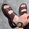 Soft Sole Leather Sandals Mens Comfortable Dual-purpose Slipper Summer Sandals Trending Man Breathable Leather Designer Sandals