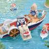Sylvanian Families Транспортное средство Капитан Захватывающая лодка Набор ST Mark Возраст Набор Эпоха Sylvanian Печать (V-08) - Сертифицированный, 3+, Игрушка, Кукольный домик, Семьи, ООО,