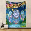 Dreamcatchers in Mystical Night Scene Patterned Tapestry Decorative Wall Hanging, Home Bedroom Living Room Decor