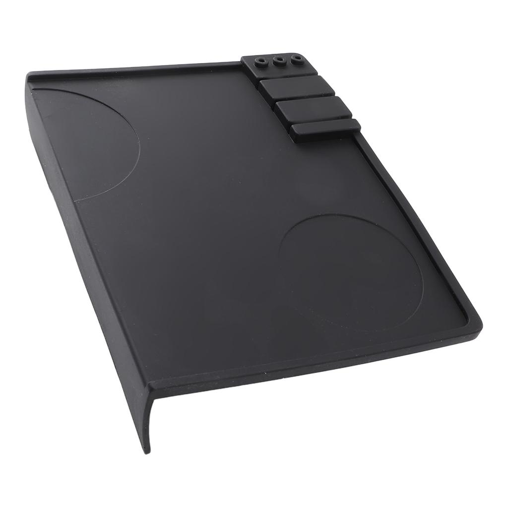 Коврик для тампера для кофе, мягкий противоскользящий коврик для тампера для кофе с углом для кухни, офиса, черный