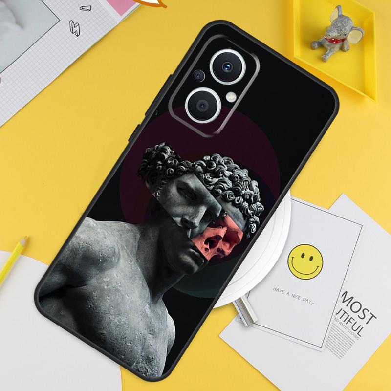 Греческая эстетика Гипсовая статуэтка Для OPPO Reno 13F 11F 12F 14F 10 11 12 13 14 Pro 8T 7 8 Lite OPPO Find X8 X6 X5 X9 Pro Чехол
