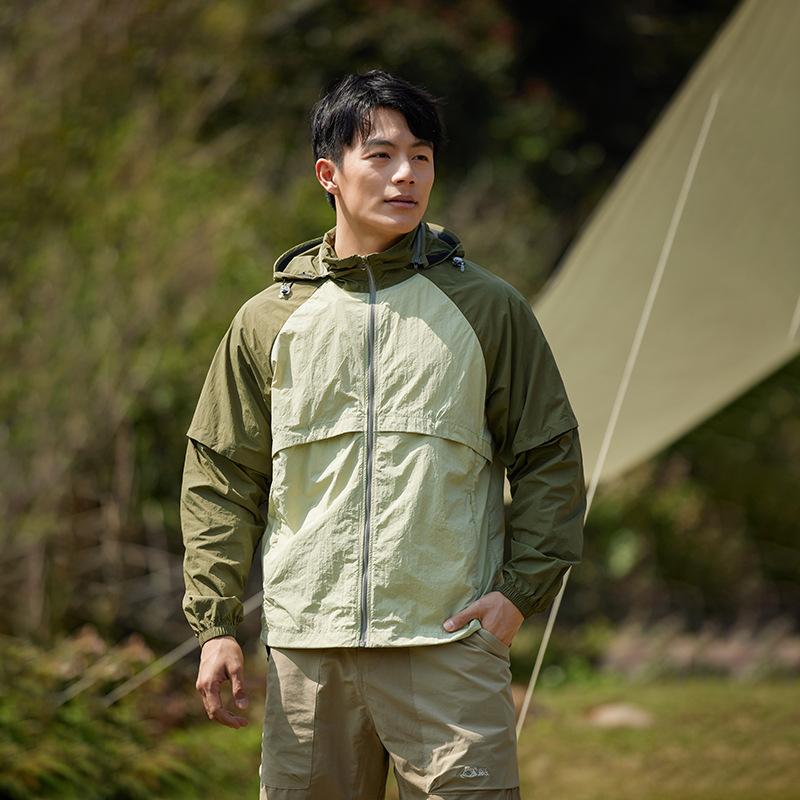 Outdoor Mountain Men and Women Alike Detachable Sleeve UPF50+ UV Protection Couple Thin Sun-protective Clothing