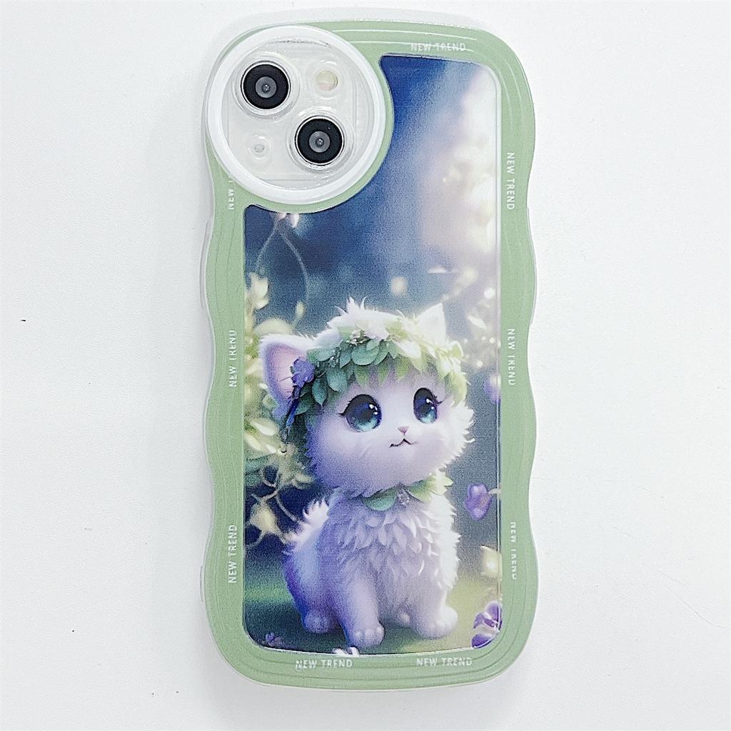 Милый питомец, маленький белый кот, маленький белый кролик, мягкий чехол из ТПУ, модный чехол для телефона для iPhone, Samsung Vivo, Xiaomi Oppo