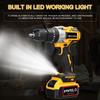 Household 80Nm Multifuctional 21V Electric Drill 2 Speed Control 3 Working Modes Stepless Speed