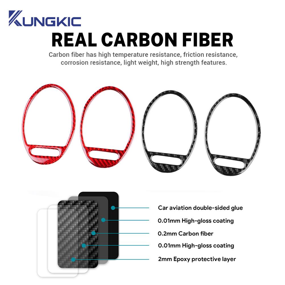 For Mercedes Benz SLK R171 2004 2005 2006 2007 2008 2009 2010 Real Soft Carbon Fiber Side Air Vents Sticker Trim Accessories