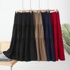 Женская юбка с высокой талией, плиссированная, полуприлегающая, летняя, прикрывающая промежность, нишевая, с темпераментом, стройнящая, больших размеров, полуюбка, А-силуэта, длинная юбка