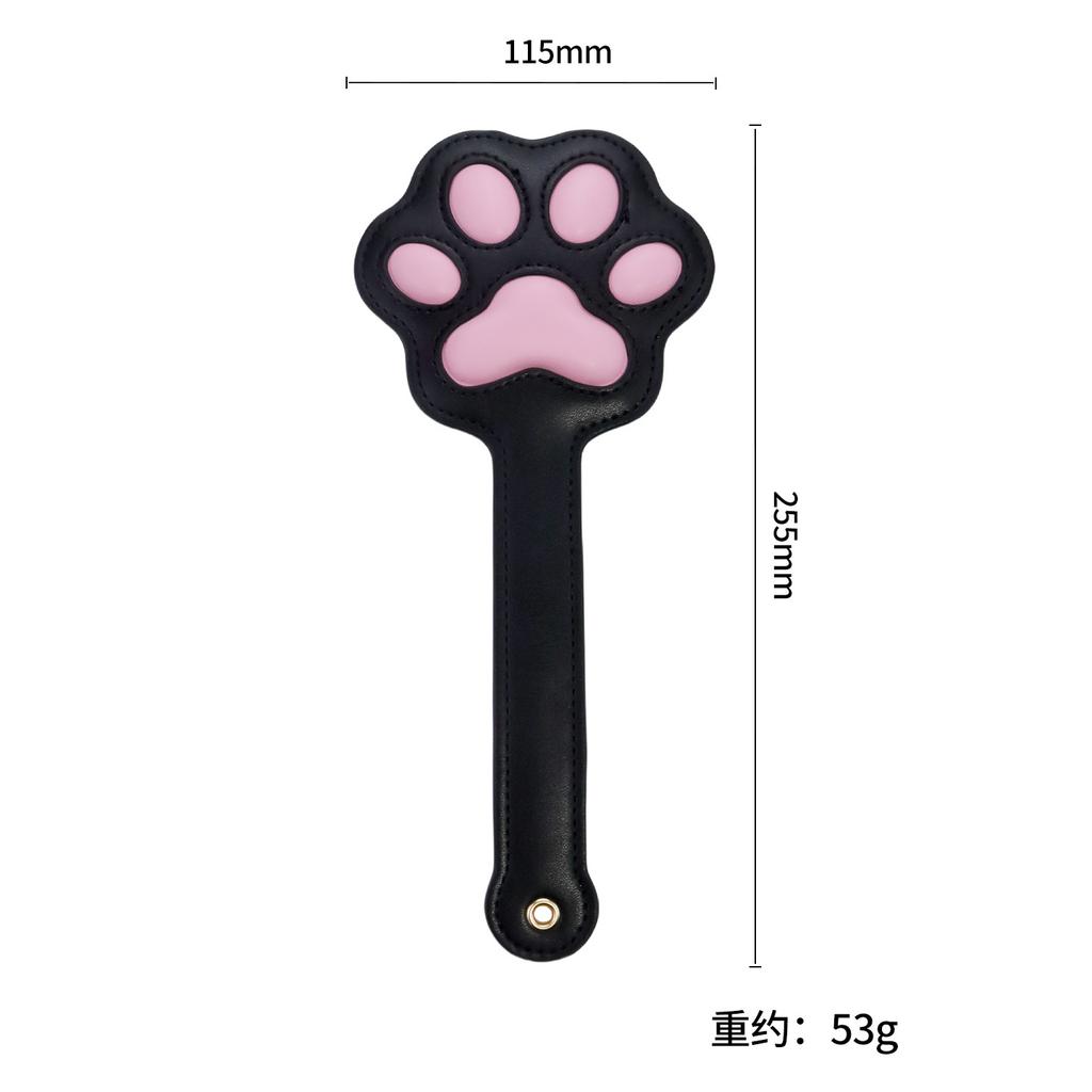 3D Cat Paw Leather Spanking Paddle with Raised Paw Pads for Couples BDSM Flirting Practice Training Tools Kinky Adult Sex Toys