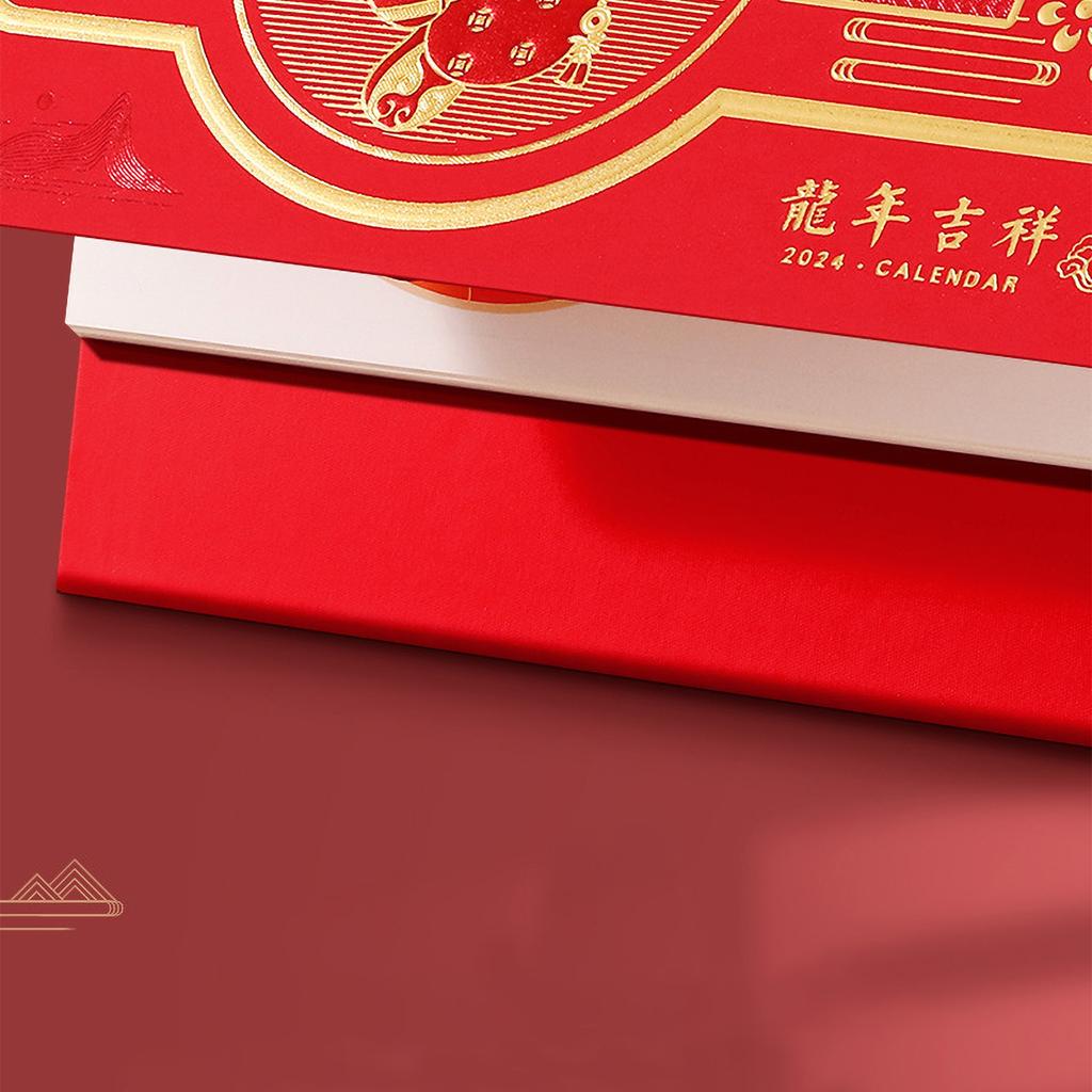 Настольный календарь на год Дракона, перекидной календарь, китайский новый год, ежемесячный календарь для рабочего стола
