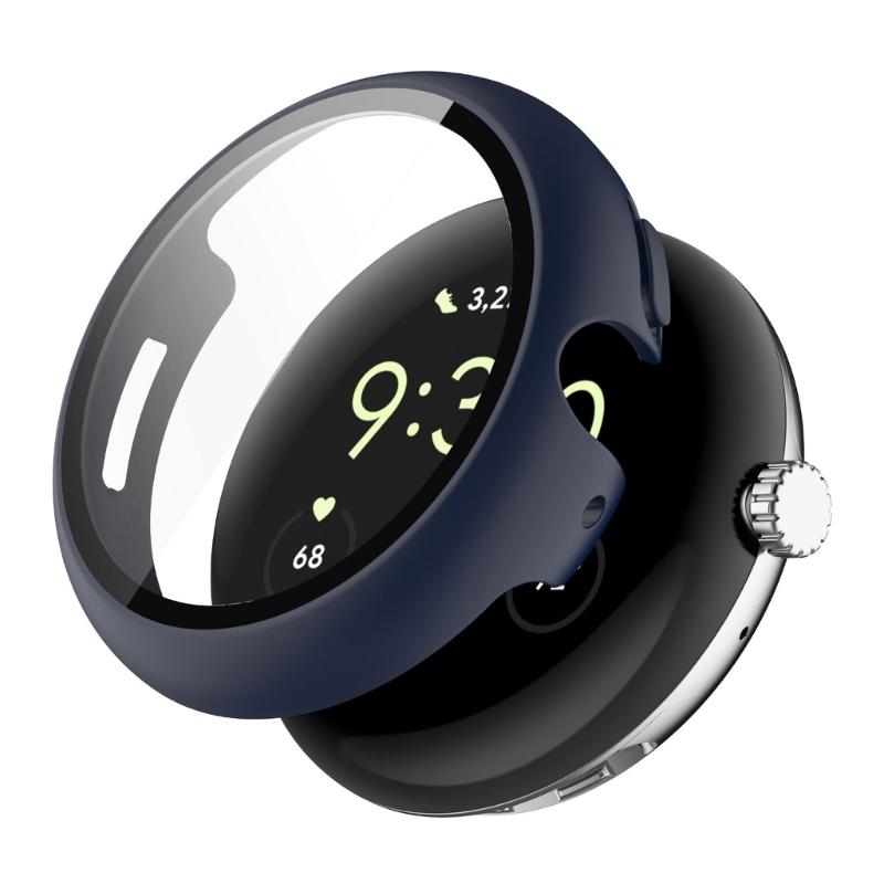 Чехол для смарт-часов из ПК и стекла, защитное стекло для Watch 4 41 мм 45 мм, рамка-чехол, безопасный, быстро крепится и снимается