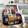 Peaceloving Customized Your Name Blanket Warm Comfortable Soft Blanket For Chair Office Sofa Bed Sofa Office Camping Suitable For Gifting Relatives