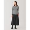 MUJI Женская хлопковая футболка с длинным рукавом