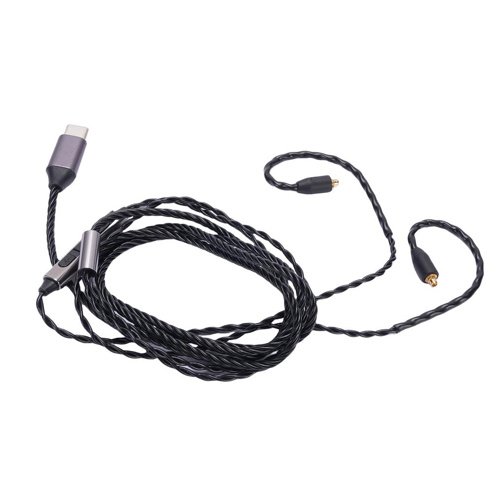 Кабель для наушников Type C, подходит для наушников Sennheiser IE300 IE600 IE900, сменный кабель OFC, встроенный микрофон, 47,24 дюйма