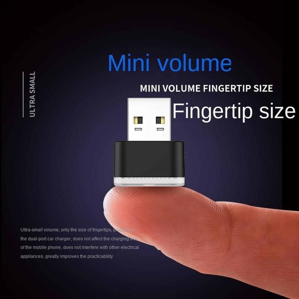 Компактный USB-мини-светодиодный автомобильный светильник для создания атмосферы в салоне с возможностью выбора нескольких цветов