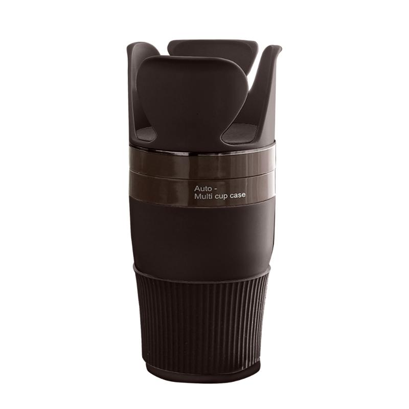 360° Rotating Car Beverage Rack with Key Storage Multipurpose Car Bottle Mount