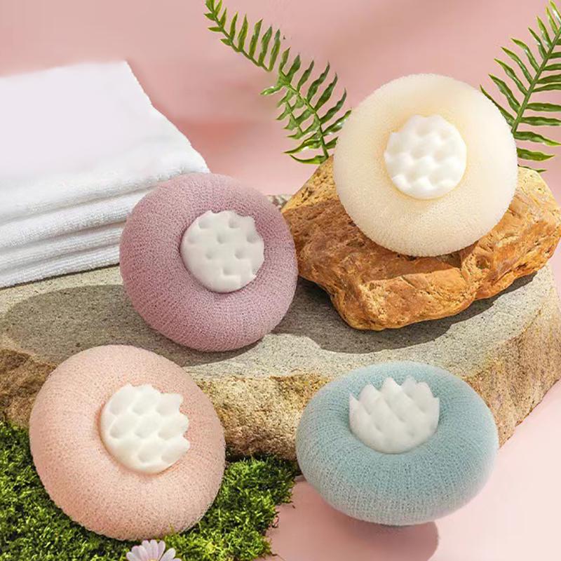 Мяч для ванны с присоской, мягкий отшелушивающий скребок, щетка для чистки мяча для ванны, мочалка для душа, мяч для чистки спины, принадлежности для ванной комнаты