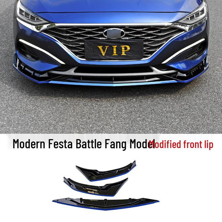 Комплект переднего сплиттера и заднего диффузора для Hyundai Festa 2019-2021
