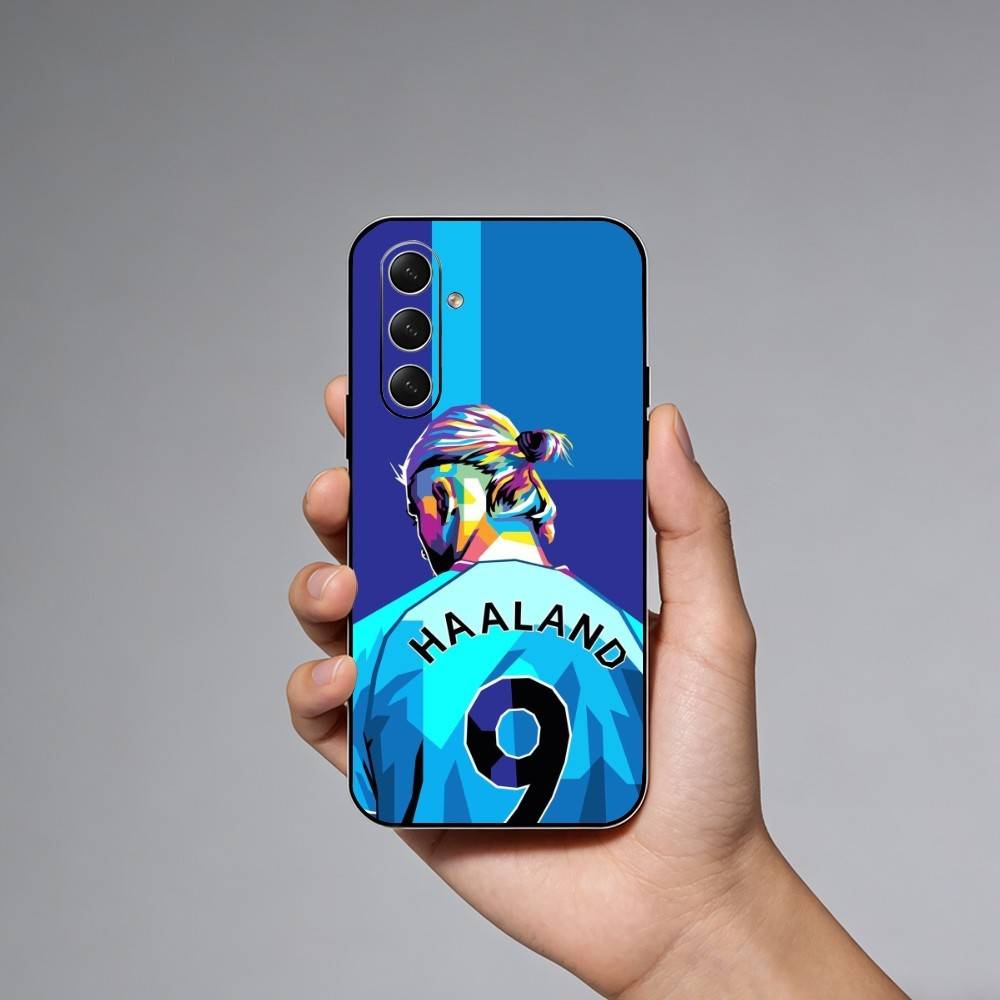 Чехол для телефона Football E-Erling H-Haaland для Samsung Galaxy A73, A72, A71, A70, A52, A51 Другие Мягкий Черный Чехол
