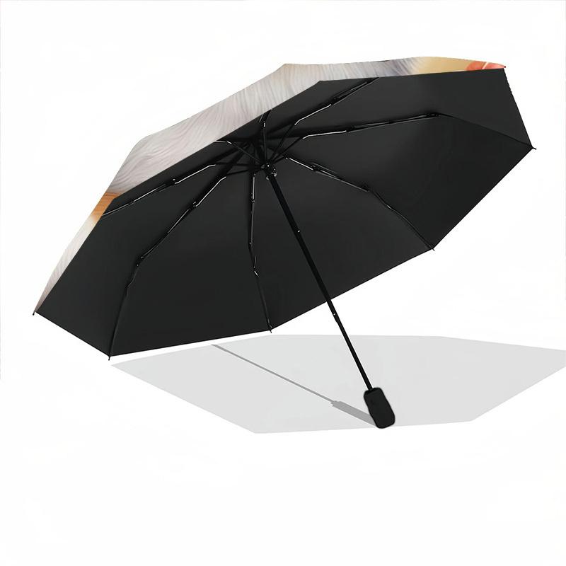 1pc Puppy Holiday Automatic Folding Umbrella - Portable Collapsible, 8-Rib Durable Frame, Perfect for Outdoor Use, yy251218106
