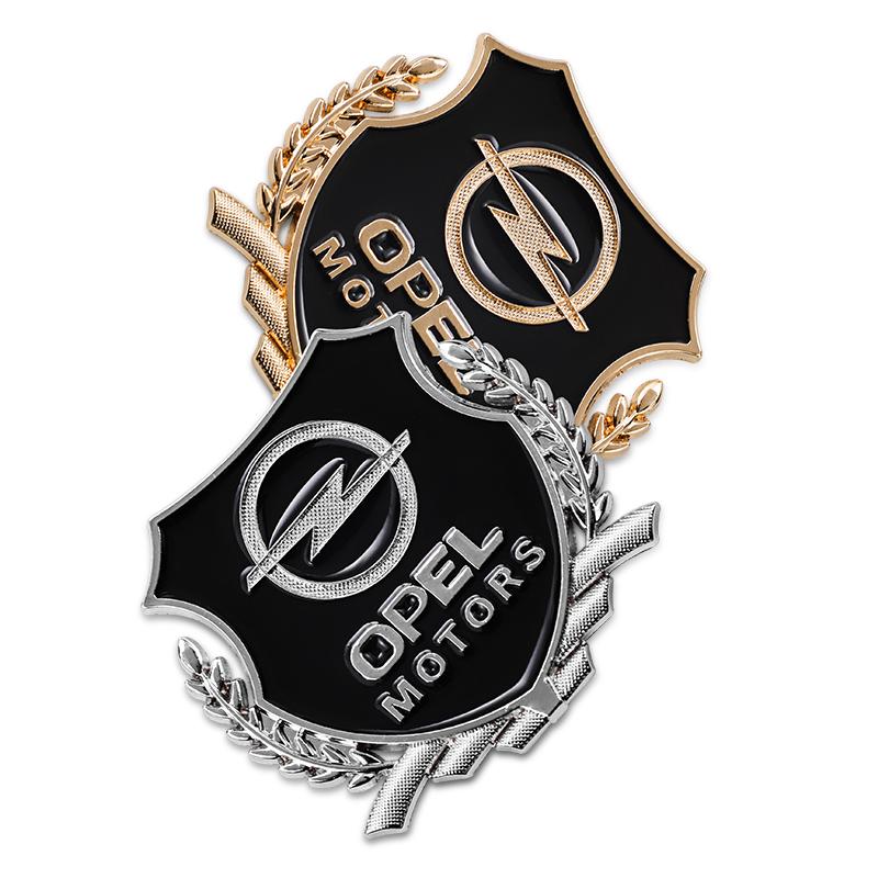 2 шт. Металлическая наклейка с логотипом автомобиля, эмблема на окно, багажник, аксессуары для Opel Astra Grandland Corsa Mokka Frontera Insignia Zafira Vivaro