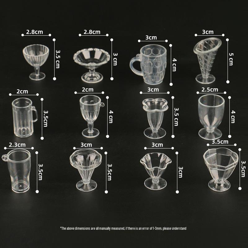 12 мини-аксессуаров из глины своими руками: Пластиковые стаканчики для мороженого Food & Play и хрустальные стаканчики