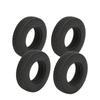 4pcs 22mm Width RC Front and Rear Rubber Tyres Wheel Tires for Tamiya 1/14 RC Trailer Upgrade Parts