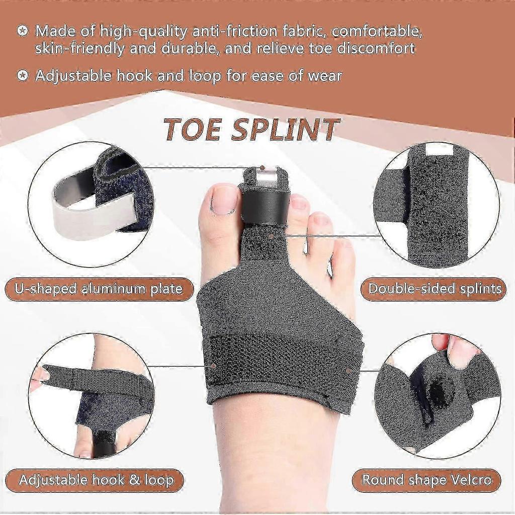 Toe Splint Toe Straightener Hammer Toe Corrector For Women Men,toe Brace Support For Broken Toe, Crooked Toe, Claw Toe