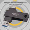 Металлическая флеш-накопитель Bamu Bear USB 3.2 с двумя разъемами
