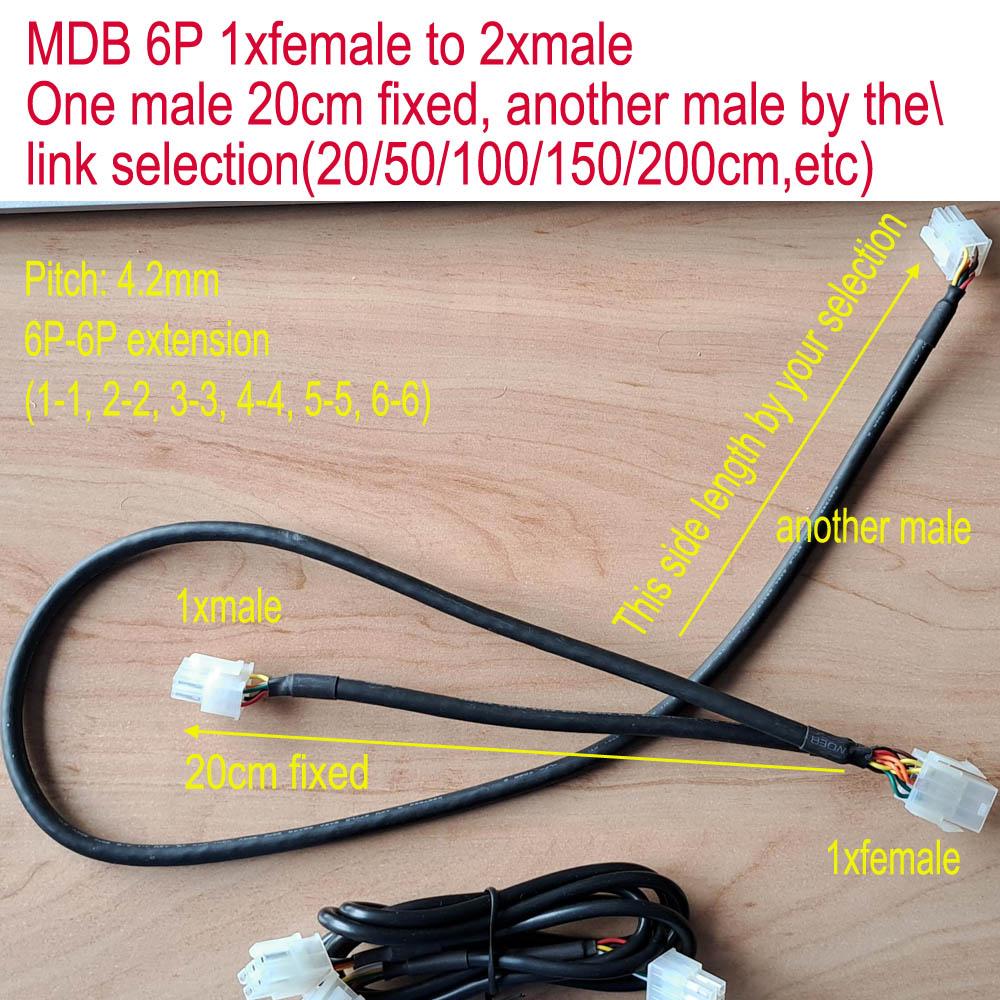 Molex 4.2mm Pitch 6P 39013063/0 MDB Data/Power/Extension Cable for MDB Box Coin Validator Vending Machine MDB Wire Harness