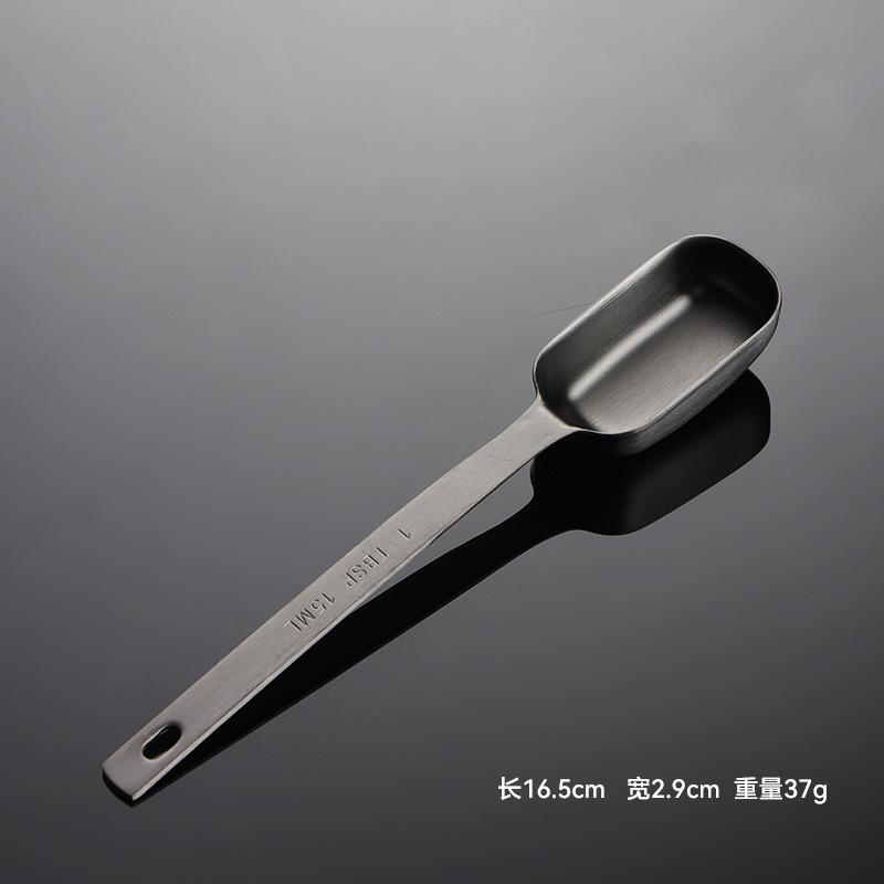 304 Stainless Steel Square Spoon Head Measuring Spoon 1 Teaspoon 15ml Titanium Plated Multi-color Baking Tool Seasoning Spoon
