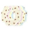 Set of 4 Baby Bear Rolling Bibs, 1 Set, Beige, Yellow, Conch, Pink