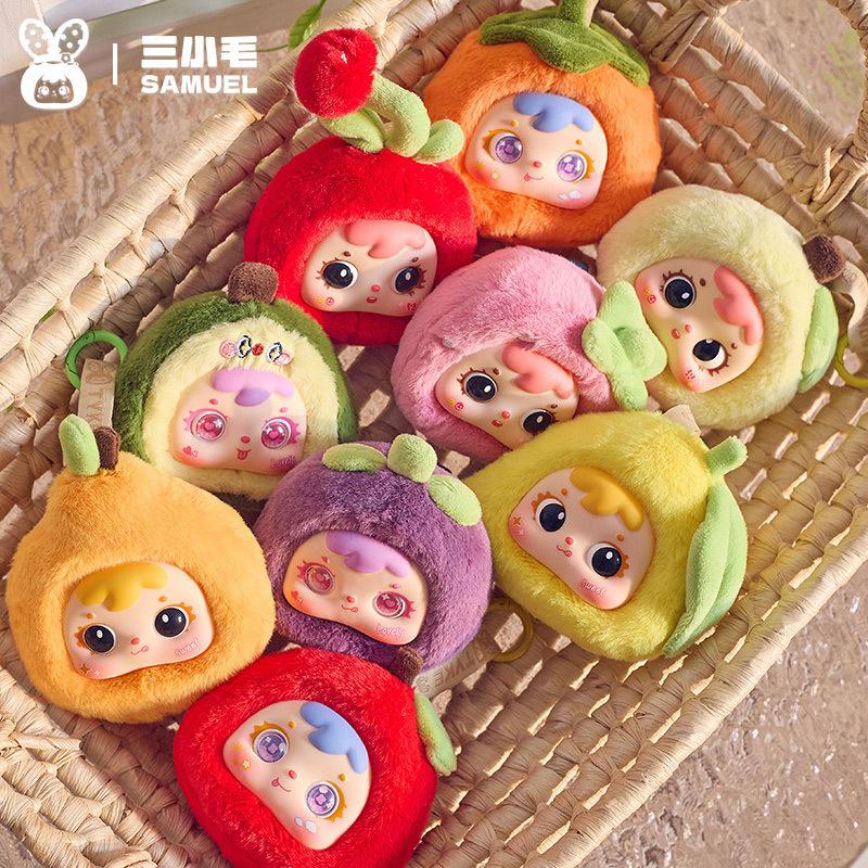 Samuel Enough Tempting Plush Blind Box Series Random Expression Fruit Doll Pendant Decoration Ornament Mystery Box Surprise Gift