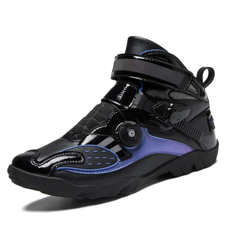 Mens Motorcycle Riding Boots All-Season Off-Road Touring Shoes Street Dirt Bike Riders