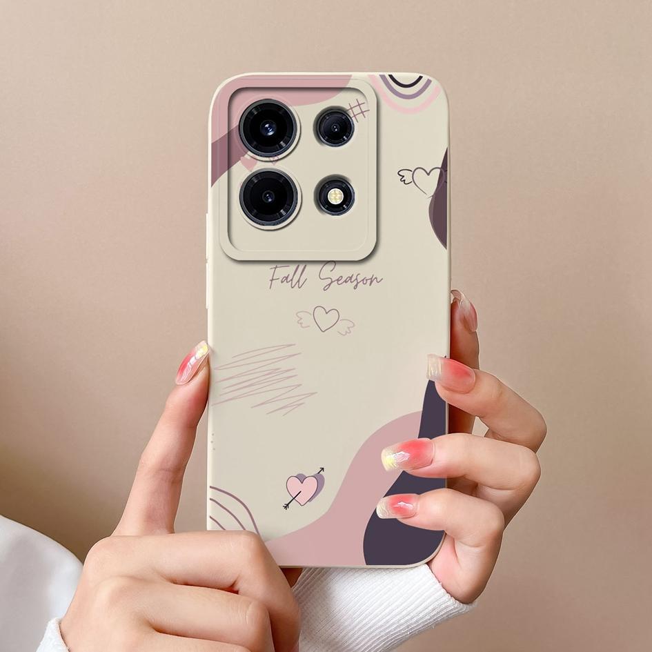 For Infinix Hot 30 Play GT 10 Pro Itel A05s A04 Tecno Camon 20 Premier 5G Phone Case Cover Fashion Love Heart Matte Soft Silicone Shockproof Bumpers