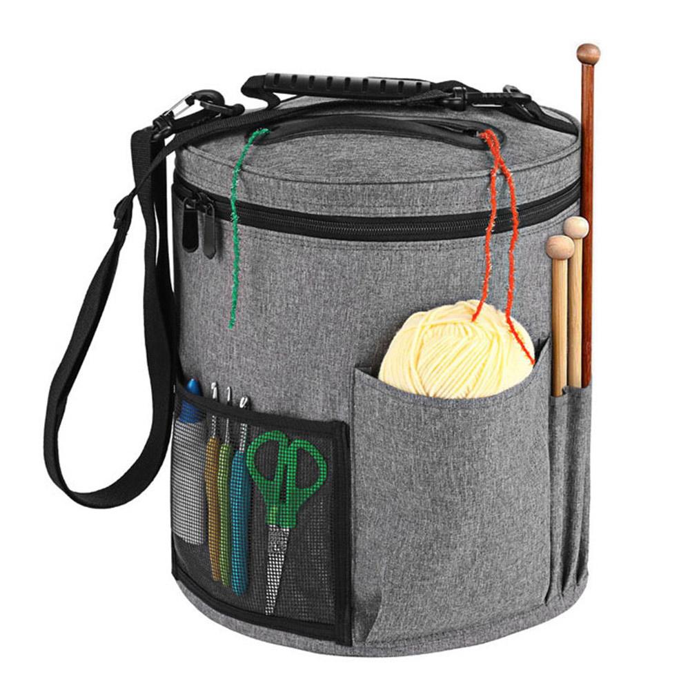 Хранение крючков и спиц Сумка для хранения вязальной пряжи Портативная сумка-тоут для любителей вязания своими руками