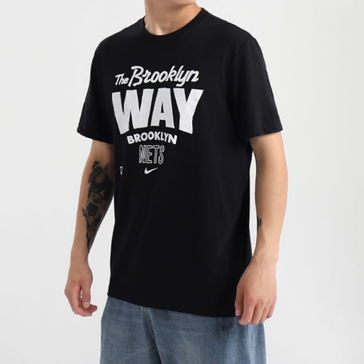 Nike Мужские футболки-майки Dri Fit NBA Черные С круглым вырезом Умеренный прямой крой CK8800-010